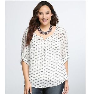 Torrid Eyes print Chiffon size 3 eye blose